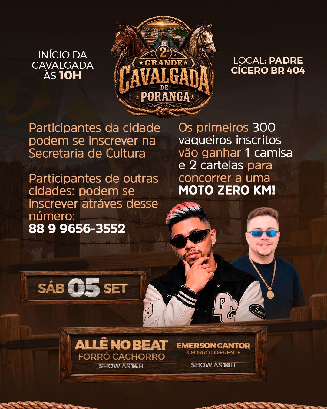 Cartaz da 2ª Grande Cavalgada de Poranga