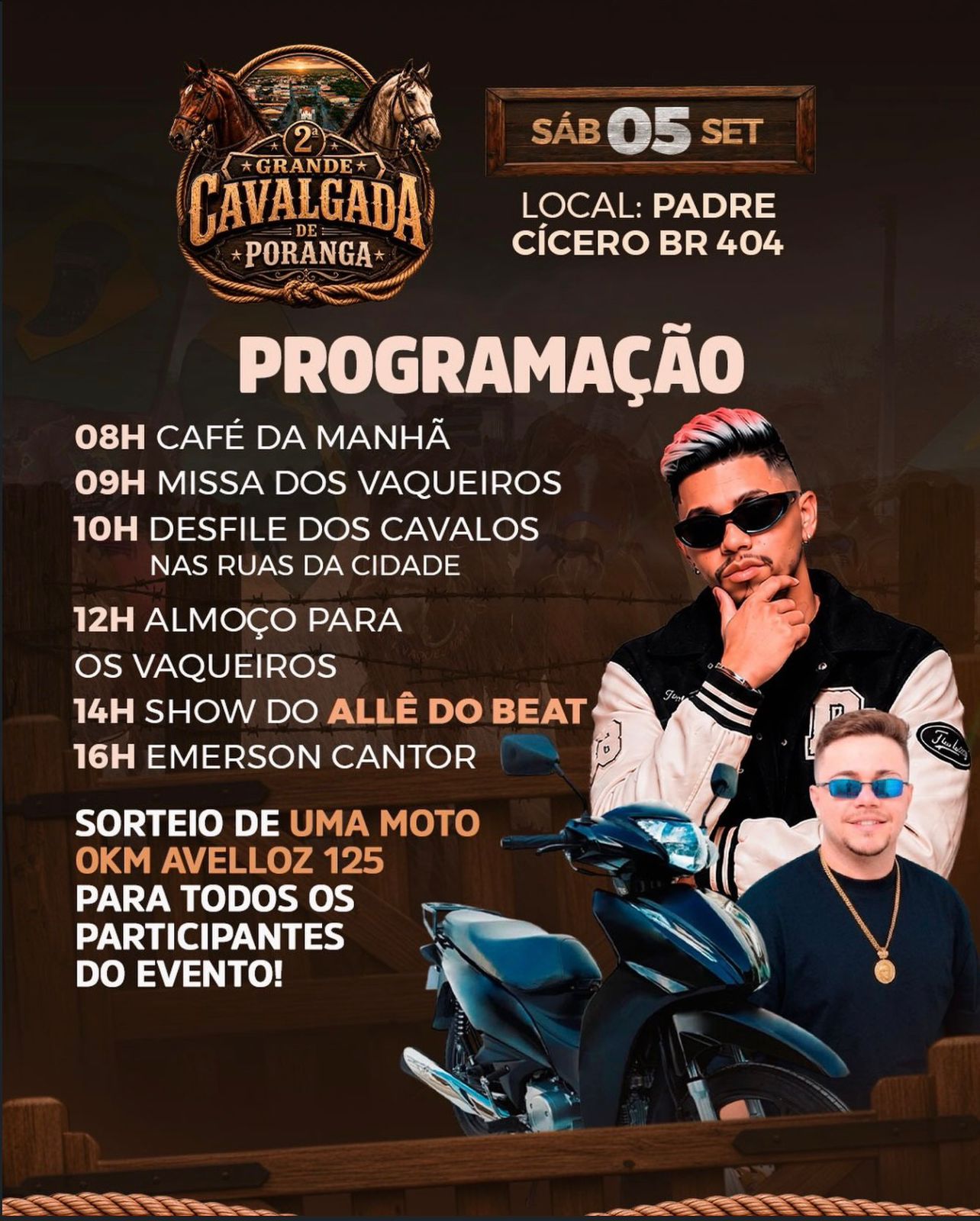 Programação da 2ª Grande Cavalgada de Poranga
